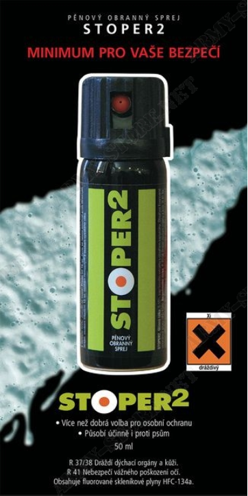 Obranný sprej STOPER2 pěnový 50 ml