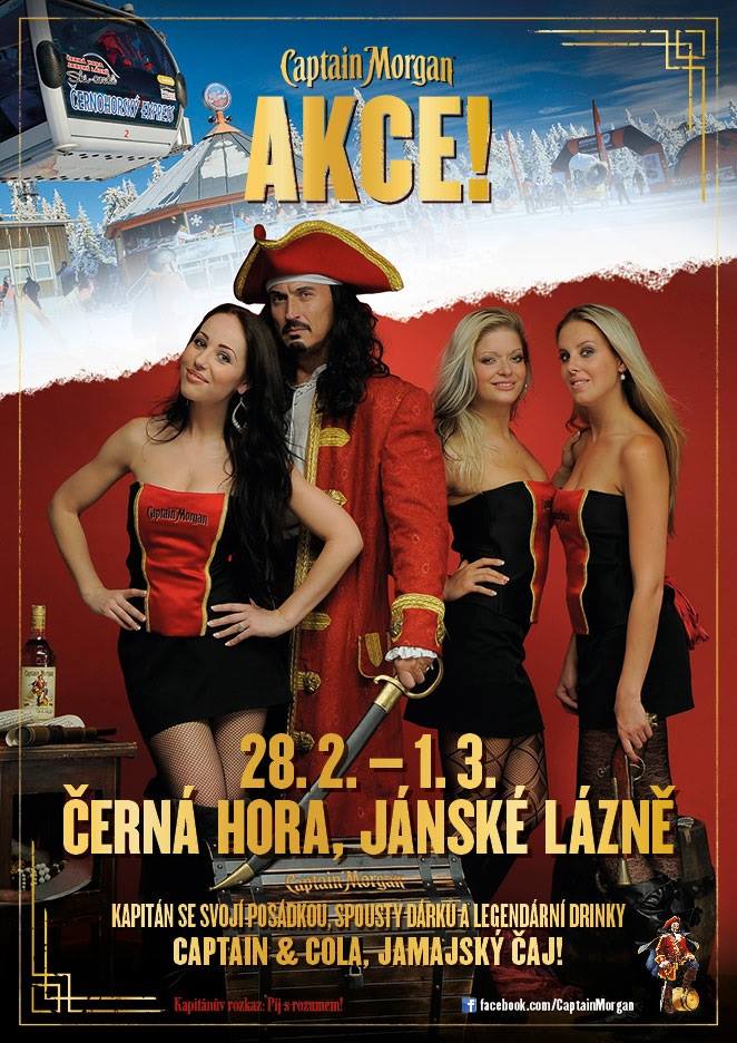 Plakát na akci Captain Morgan