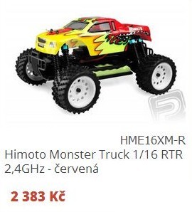 Himoto Monster Truck 1/16 RTR