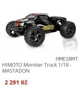 Himoto Monster Truck 1/18 - MASTADON