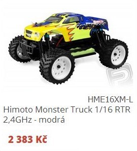 Himoto Monster Truck 1/16 RTR 