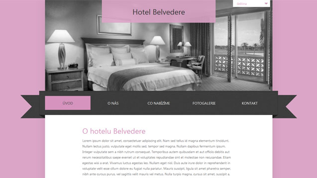 Hotel Belvedere růžová šablona číslo 262