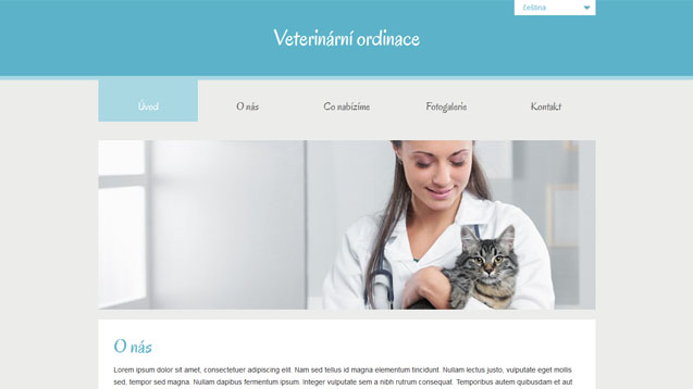 webmium šablona veterinární ordinace