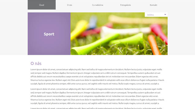 Webmium šablona sport