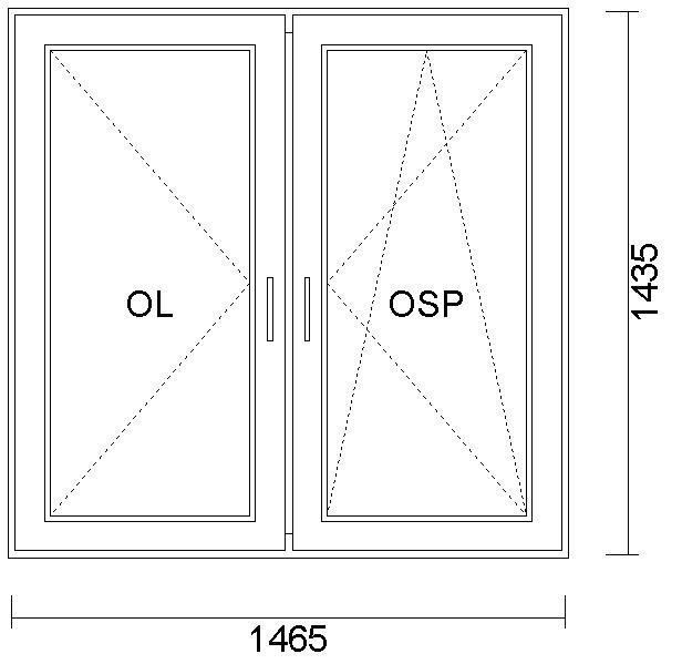 Plastové okno Aluplast 146x143