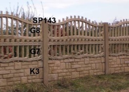 Betonový plot K3,G7,G8,SP143