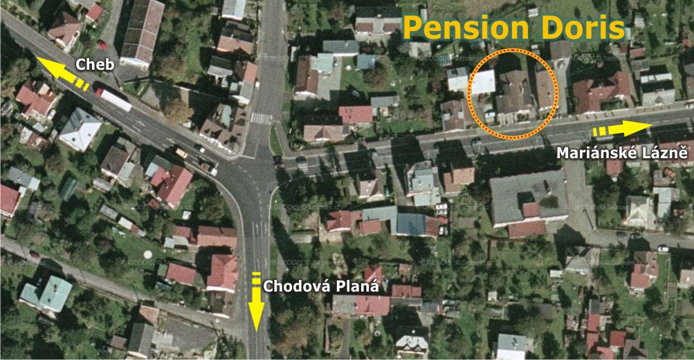 mapa pension Doris