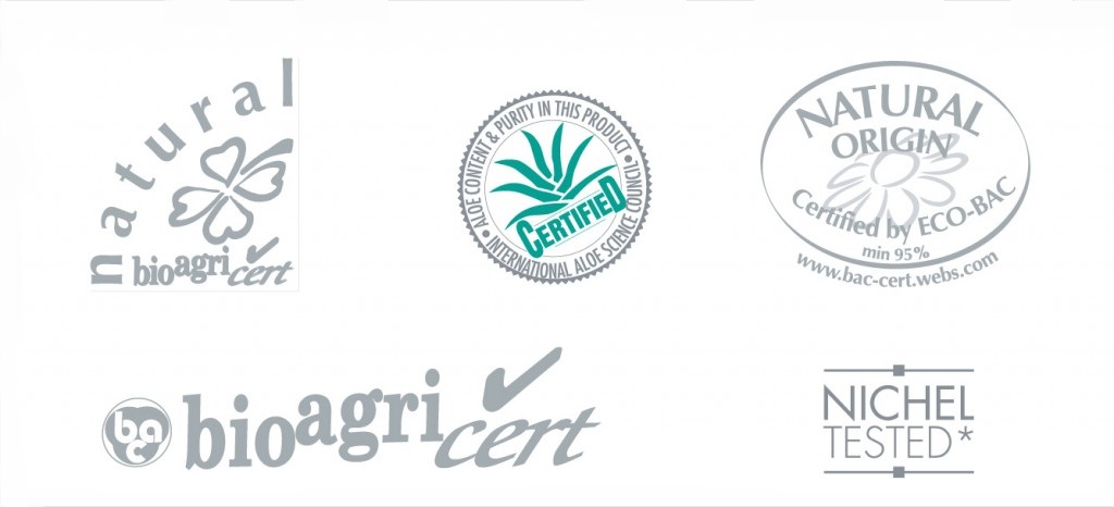 certifikační loga italské kosmetiky