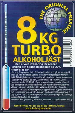 8 Kg Turbo kvasnice 18-20%